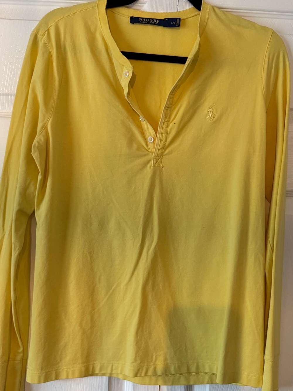 Polo by Ralph Lauren Yellow Long-Sleeve Henley Polo Shirt